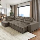 Sofá De Canto Retrátil E Reclinável Com Molas 3,40x2,00 Maríl