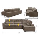 Sofá De Canto Retrátil E Reclinável Com Molas 3,40x2,00 Maríl