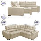 Sofa De Canto Retrátil E Reclinável Com Molas Cama Inbox Aust