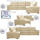 Sofa De Canto Retrátil E Reclinável Com Molas Cama Inbox Aust