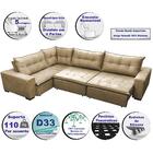 Sofa De Canto Retrátil E Reclinável Com Molas Cama Inbox Okla
