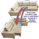 Sofa De Canto Retrátil E Reclinável Com Molas Cama Inbox Okla