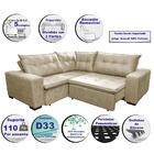 Sofa De Canto Retrátil E Reclinável Com Molas Cama Inbox Okla