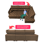 Sofa De Canto Retrátil E Reclinável Com Molas Cama Inbox Plat