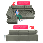 Sofa De Canto Retrátil E Reclinável Com Molas Cama Inbox Plat