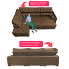 Sofa De Canto Retrátil E Reclinável Com Molas Cama Inbox Plat