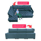 Sofa De Canto Retrátil E Reclinável Com Molas Cama Inbox Plat