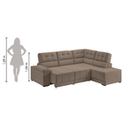 Sofá De Canto Retrátil E Reclinável Com Molas Firenze Capucci