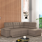 Sofá De Canto Retrátil E Reclinável Com Molas Firenze Capucci