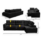 Sofá De Canto Retrátil E Reclinável Com Molas Ld 3,40x2,00m V