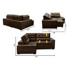 Sofá De Canto Retrátil E Reclinável Com Molas Le 2,50x2,00m V