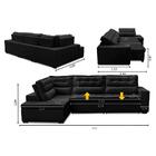 Sofá De Canto Retrátil E Reclinável Com Molas Le 3,00x2,00m V