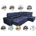 Sofá De Canto Retrátil E Reclinável Direito 3,00x2,36m Molas