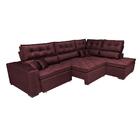 Sofá De Canto Retrátil E Reclinável Direito 3,40x2,36m Molas