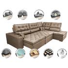 Sofá De Canto Retrátil E Reclinável Direito 3,40x2,36m Molas