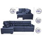 Sofá De Canto Retrátil E Reclinável Esquerdo 3,00x2,36m Molas