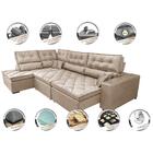 Sofá De Canto Retrátil E Reclinável Esquerdo 3,00x2,36m Molas