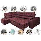 Sofá De Canto Retrátil E Reclinável Esquerdo 3,40x2,36m Molas