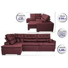 Sofá De Canto Retrátil E Reclinável Esquerdo 3,40x2,36m Molas