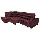 Sofá De Canto Retrátil E Reclinável Esquerdo 3,40x2,36m Molas