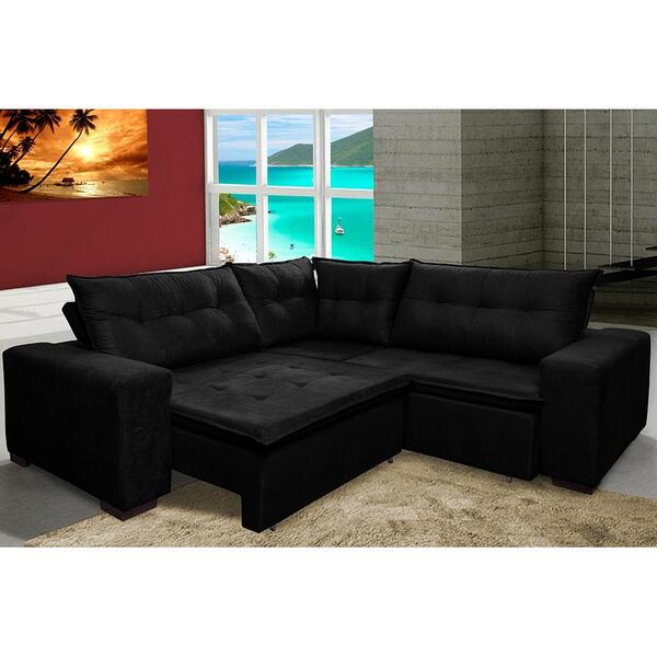 Sofá De Canto Retrátil, Reclinável, Molas Cama Inbox Oklahoma