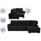 Sofá De Canto Retrátil, Reclinável, Molas Cama Inbox Platinum