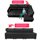 Sofá De Canto Retrátil, Reclinável, Molas Cama Inbox Platinum