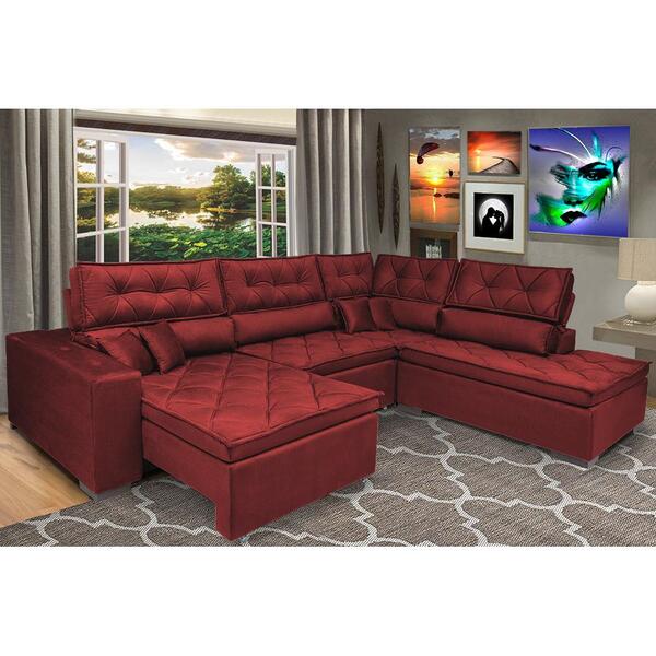 Sofá De Canto Retrátil, Reclinável, Molas Cama Inbox Platinum