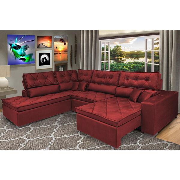 Sofá De Canto Retrátil, Reclinável, Molas Cama Inbox Platinum