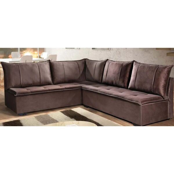 Sofá De Canto Rio Novo Estofados Teixeira Marrom Cestaplus