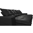 Sofá De Courino Retrátil E Reclinável 2,55m Cama Inbox Bourbo