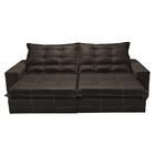 Sofá De Courino Retrátil E Reclinável 2,75m Cama Inbox Bourbo