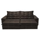 Sofá De Courino Retrátil E Reclinável 2,95m Cama Inbox Bourbo