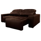 Sofá De Couro 2 Lugares Alabama 230cm Usb M06 Cor Café 490 -