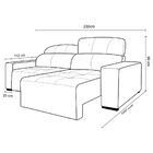 Sofá De Couro 2 Lugares Alabama 230cm Usb M06 Cor Café 490 -