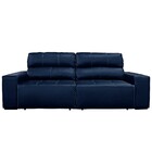 Sofá De Couro 2 Lugares Alabama 250cm Usb M06 Cor Blue Bicolo