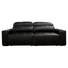 Sofá De Couro 2 Lugares Alabama 250cm Usb M06 Cor Preto 450 -