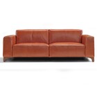 Sofá De Couro 2 Lugares Devon 166cm M06 Cor Crystal Avermelha