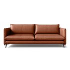 Sofá De Couro 2 Lugares Dijon 2,00 Cm Conhaque