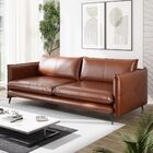 Sofá De Couro 2 Lugares Dijon 200cm Conhaque- Touro E Cia