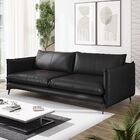 Sofá De Couro 2 Lugares Dijon 200cm Preto- Touro E Cia