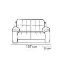 Sofá De Couro 2 Lugares Enrico M06 Cor Marrom 492 - Doce Sonh