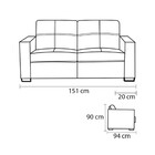 Sofá De Couro 2 Lugares Londres 151cm M06 Cor Conhaque Com Br