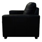 Sofá De Couro 2 Lugares Londres 151cm M06 Cor Preto 450 - Doc