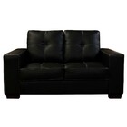 Sofá De Couro 2 Lugares Londres 151cm M06 Cor Preto 450 - Doc