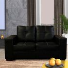 Sofá De Couro 2 Lugares Londres 151cm M06 Cor Preto 450 - Doc