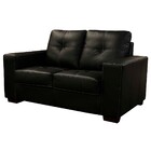 Sofá De Couro 2 Lugares Paris 164cm M06 Cor Preto 450 - Amare