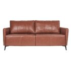 Sofá De Couro 2 Lugares Picasso 1,80 Cm  Conhaque