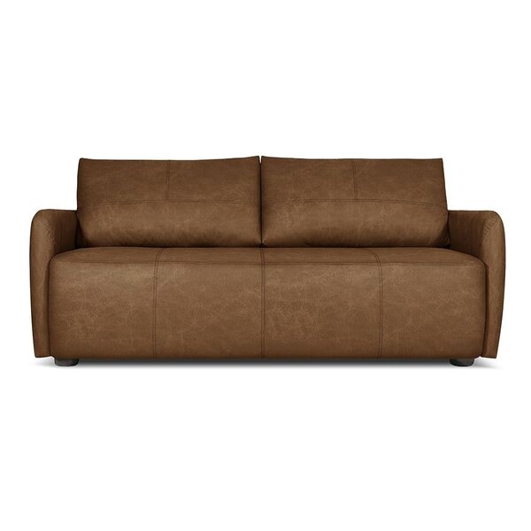 Sofá De Couro 2 Lugares Vitória 1,60 Cm  Camel