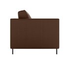 Sofá De Couro 2 Lugares Zeus Yescasa 2,00 Cm Conhaque